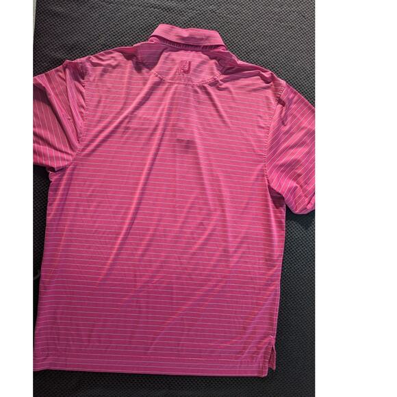 FJ Golf Polo Performance Shirts Lot of 2 Mens Med Green Pink Striped Design - Picture 8 of 10